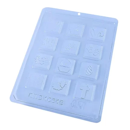 FORMA PARA CHOCOLATE SIMPLES TRADICIONAL TABLETINHO QUADRADO PÁSCOA - BWB