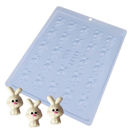 FORMA PARA CHOCOLATE SIMPLES TRADICIONAL APLIQUE DE COELHO - BWB