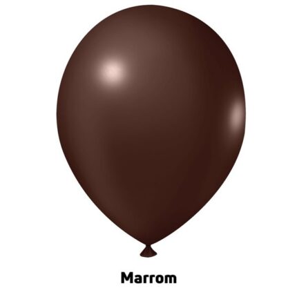 BALÃO DE LÁTEX 8 POLEGADAS MARROM REDONDO 50UN - JOY