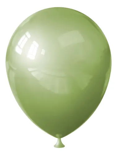 BALÃO DE LATÉX 5 POLEGADAS  VERDE CANDY RETRO REDONDO COM 25 UNID- JOY