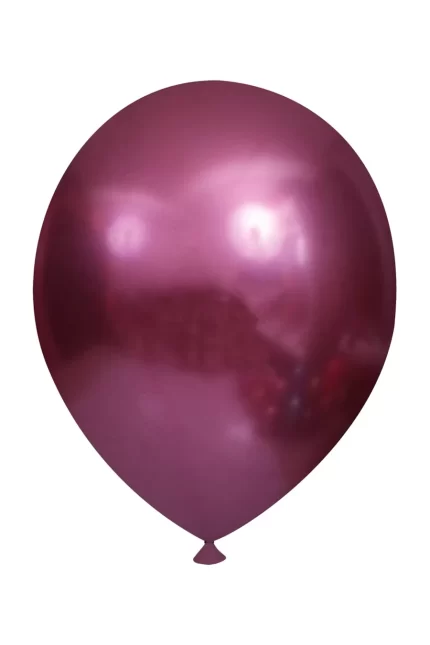 BALÃO DE LATÉX 9 POLEGADAS  MARSALA CROMADO REDONDO COM 25 UNID- JOY