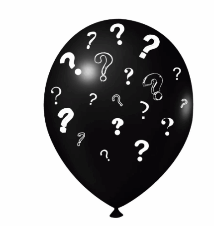 BIG BALÃO DE LATÉX  25 POLEGADAS  REVELACAO PRETO- JOY