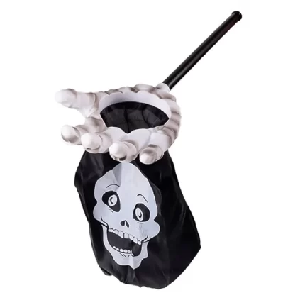 ENFEITE PLÁSTICO MÃO CAVEIRA PEGA DOCE