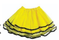 SAIA ORGANZA ABELINHA LUXO  AMARELO 40CM