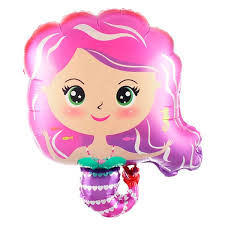 BALÃO METALIZADO SEREIA 51X68,5CM - ROSA - 1 UNIDADE