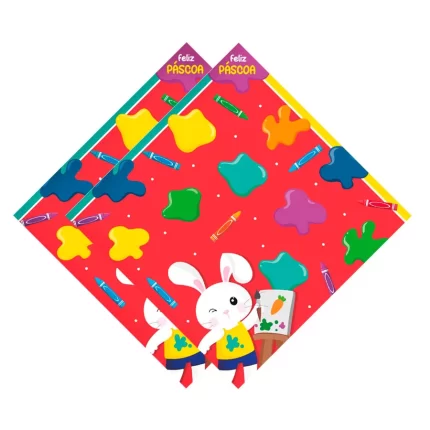 SACO EXPRESS PINTURA VERMELHO PARA EMBALAR OVO DE PÁSCOA 24X24CM - CROMUS