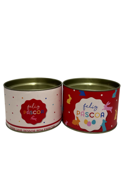 LATA PARA DOCES RIGIDA FEELINGS COMPOSÊ CORES SORTIDAS 10X7CM - CROMUS