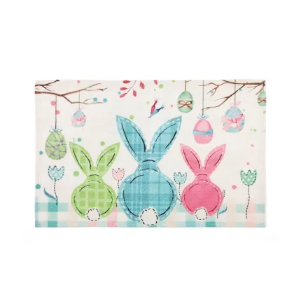 LUGAR AMERICANO COELHO COLORIDO 48CM - JOGO COM 4UN