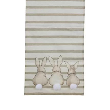 LUGAR AMERICANO COELHO LISTRADO BEGE 48CM - JOGO COM 4UN