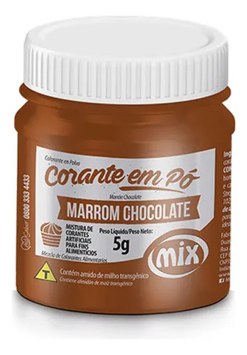 CORANTE EM PÓ ARTIFICIAL PARA FINS ALIMENTÍCIOS MARROM CHOCOLATE
