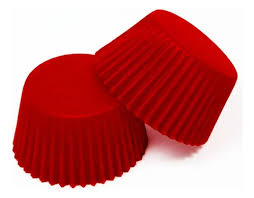 FORMINHA MINI CUPCAKE FORNEÁVEL N.2 VERMELHO