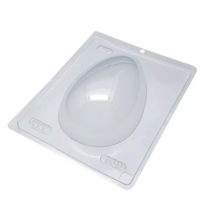 15476772009-br-11134207-81ztc-mjso3j7h2o77e5.webp FORMA PARA CHOCOLATE SIMPLES TRADICIONAL OVO LISO 500g - BWB - Imagem 1