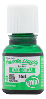 LÍQUIDO - MISTURA DE CORANTES ARTIFICIAIS PARA FINS ALIMENTÍCIOS VERDE HORTELÃ 10ML