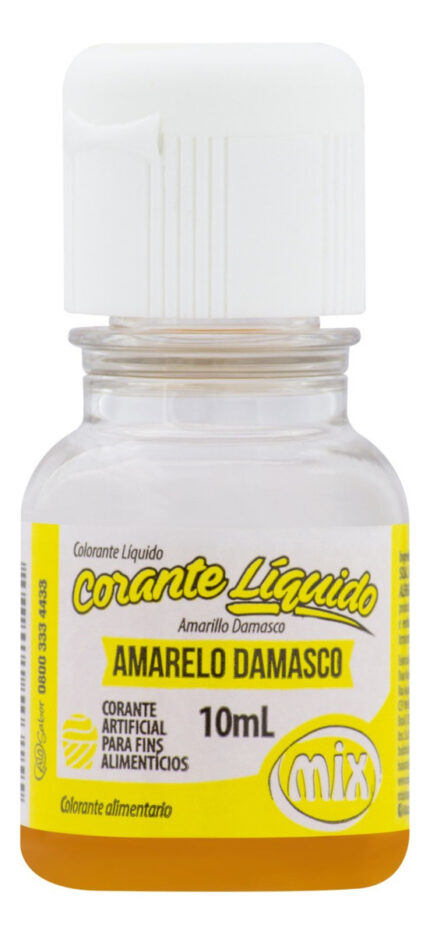 LÍQUIDO - CORANTE ARTIFICIAL PARA FINS ALIMENTÍCIOS AMARELO DAMASCO 10ML
