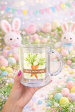 CANECA DECORADA COM COELHOS OU CENOURAS SORTIDOS - Imagem 4