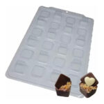 FORMA PARA CHOCOLATE EM ACETATO COM SILICONE 3 PARTES MINI CAIXA QUADRADA SP 856 - BWB