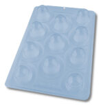 FORMA PARA CHOCOLATE EM ACETATO COM SILICONE 3 PARTES SUPER TRUFA SP 834 - BWB - Imagem 2