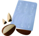 FORMA PARA CHOCOLATE EM ACETATO COM SILICONE 3 PARTES SP OVO FATIAS - BWB