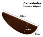 FORMA PARA CHOCOLATE EM ACETATO COM SILICONE 3 PARTES SP OVO FATIAS - BWB - Imagem 2