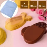 FORMA PARA CHOCOLATE EM ACETATO COM SILICONE 3 PARTES TABLETE OVO LISO - BWB - Imagem 2