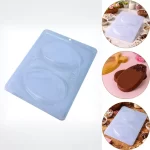 FORMA PARA CHOCOLATE EM ACETATO COM SILICONE 3 PARTES TABLETE OVO LISO - BWB - Imagem 3