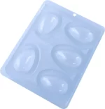 FORMA PARA CHOCOLATE EM ACETATO COM SILICONE 3 PARTES OVO LISO 50G - BWB - Imagem 3