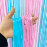 CORTINA PLÁSTICA ROSA E AZUL 1,00X2,00M - Imagem 2