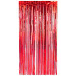 CORTINA DECORATIVA METALIZADA VERMELHA 1X2M - Imagem 3