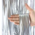 CORTINA DECORATIVA METALIZADA FOSCA PRATA 1,00X2,00M - Imagem 3