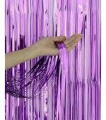 CORTINA DECORATIVA METALIZADA LILÁS 1X2M