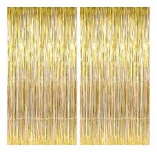 CORTINA DECORATIVA METALIZADA FOSCA DOURADA 1,00X2,00M