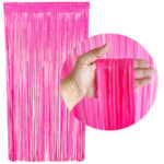CORTINA METALIZADA TOM NEON 2X1 M C/1 UN  - ROSA