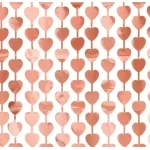 CORTINA DECORATIVA METALIZADA  CORACAO 1,8 MT C/1 UN  - OURO ROSE - Imagem 4