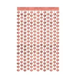 CORTINA DECORATIVA METALIZADA  CORACAO 1,8 MT C/1 UN  - OURO ROSE - Imagem 3