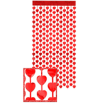 CORTINA DECORATIVA METALIZADA  CORACAO 1,8 MT C/1 UN  - VERMELHO - Imagem 2