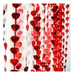 CORTINA DECORATIVA METALIZADA  CORACAO 1,8 MT C/1 UN  - VERMELHO - Imagem 4