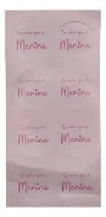 ADO- ADESIVO CHA REVELACAO EU ACHO MENINA C/24 UN  - ROSA