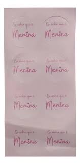 ADO- ADESIVO CHA REVELACAO EU ACHO MENINA C/24 UN  - ROSA