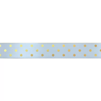 FITA DECORADA DE CETIM POA AZUL 21,5MMx10M