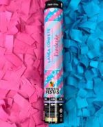 LANÇA CONFETE PAPEL REVELAÇÃO AZUL 30CM 25G - Imagem 2