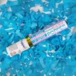 Lança Confete Chá Revelação Papel Crepom Azul POPPER - Imagem 2