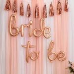 KIT BALAO METALIZADO  BRIDE TO BE - OURO ROSE