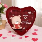 BALÃO METALIZADO CORAÇÃO DE URSO TE AMO 17 POLEGADAS - Imagem 2