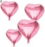 BALÃO METALIZADO CORAÇÃO ROSA 18 POLEGADAS