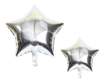 BALÃO METALIZADO ESTRELA PRATA 18 POLEGADAS