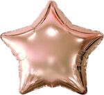 BALÃO METALIZADO ESTRELA OURO ROSE 18 POLEGADAS 45CM - Imagem 2