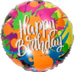 BALÃO METALIZADO HAPPY BIRTHDAY COLORIDO 45CM - Imagem 2