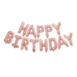 BALAO FRASE HAPPY BDAY ROSE GOLD 33cm