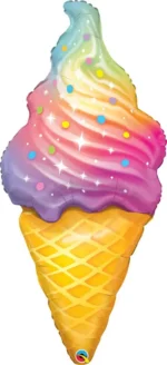 BALAO 45" SHAPE PC1 RAINBOW SWIRL ICE CREAM - SORVETE - Imagem 2