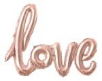 BALÃO METALIZADO ESCRITA LOVE ROSE GOLD